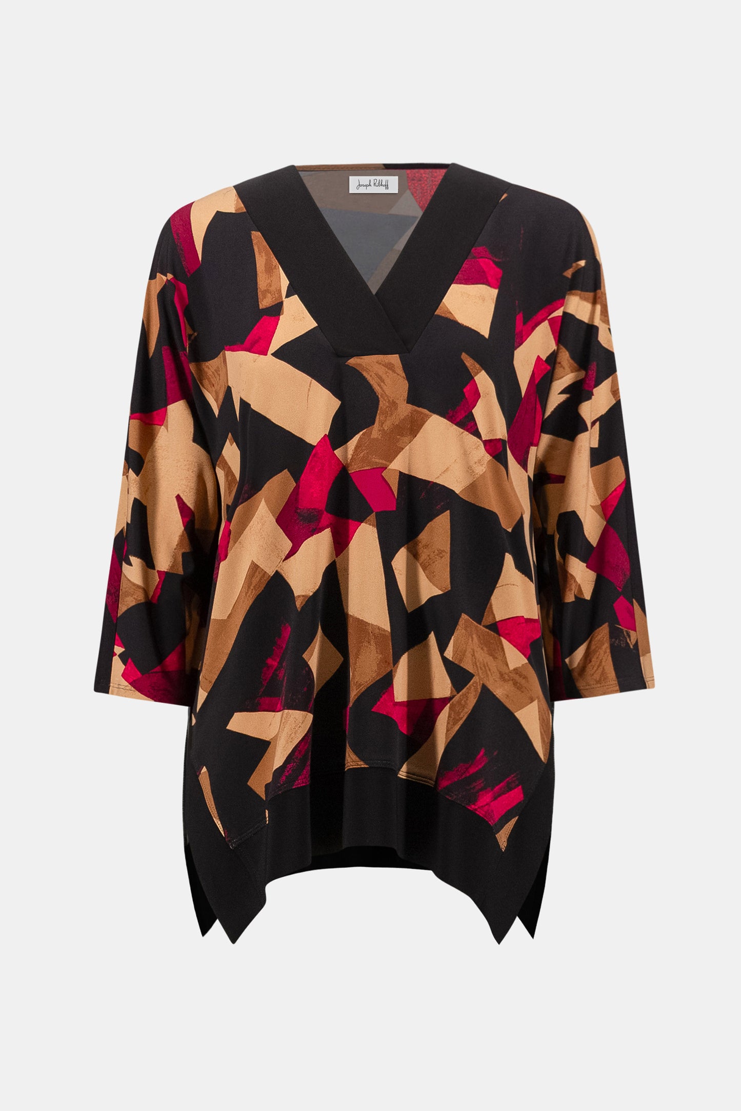 Silky Knit Abstract Print Boxy Tunic. Style JR263224