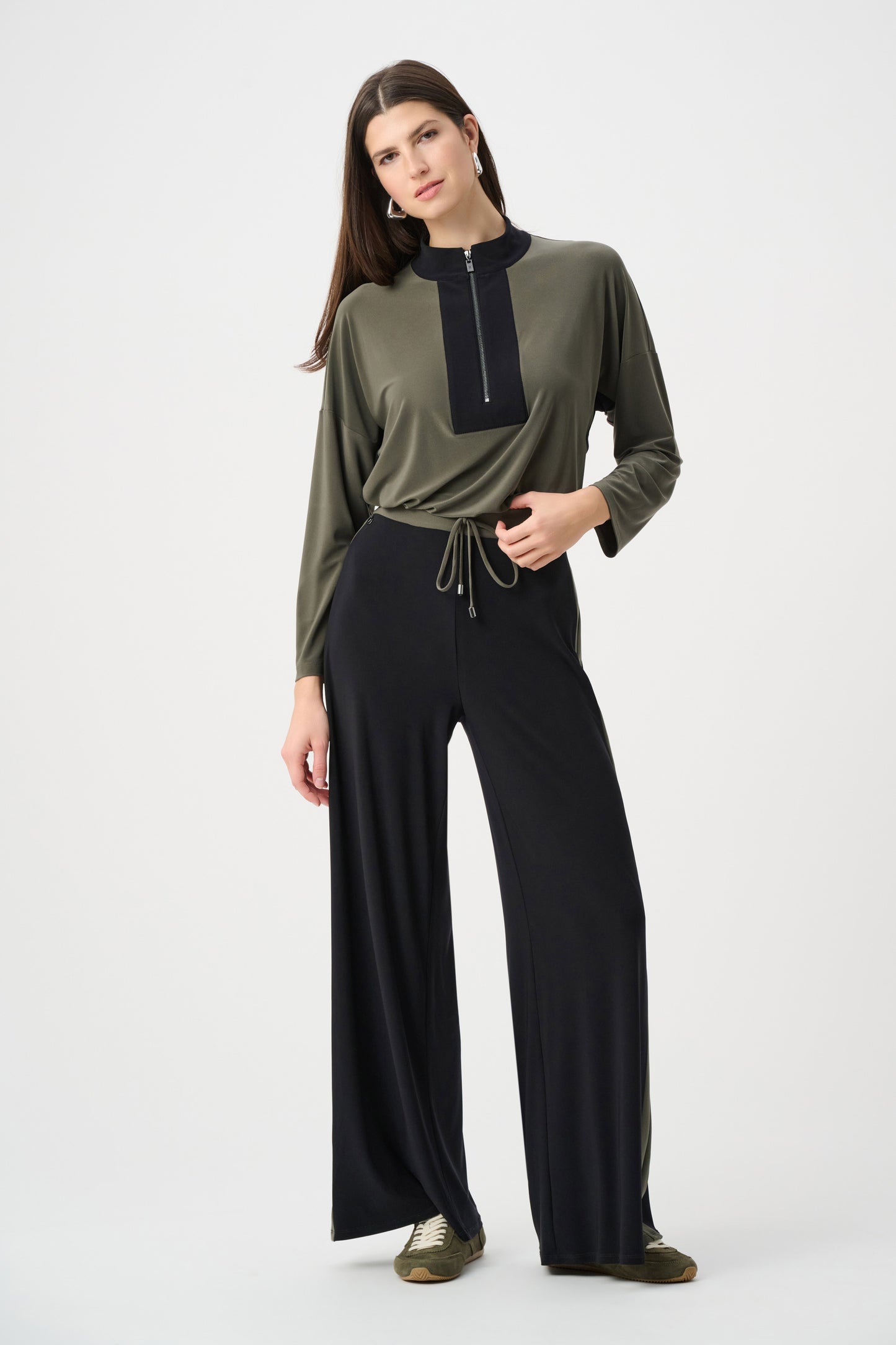 Colour Block Wide Leg Pull-On Pant. Style JR263607