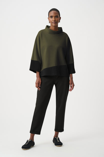 Scuba Jersey Color Block Trapeze Top. Style JR263641