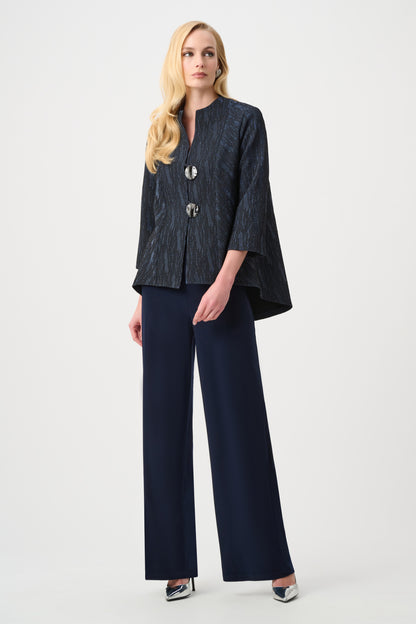 Signature Foil-Textured Jacquard Trapeze Jacket. Style JR263725