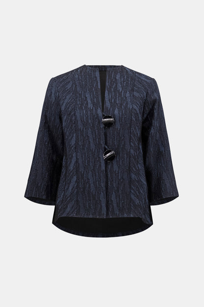 Signature Foil-Textured Jacquard Trapeze Jacket. Style JR263725