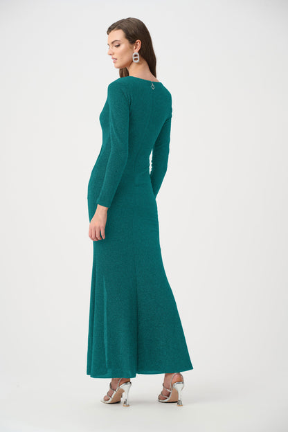 Signature Sparkle Knit Wrap Gown. Style JR263735
