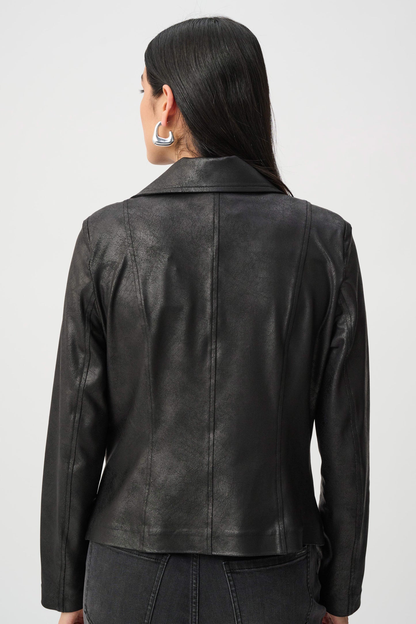 Foiled Knit Fitted Jacket. Style JR263908