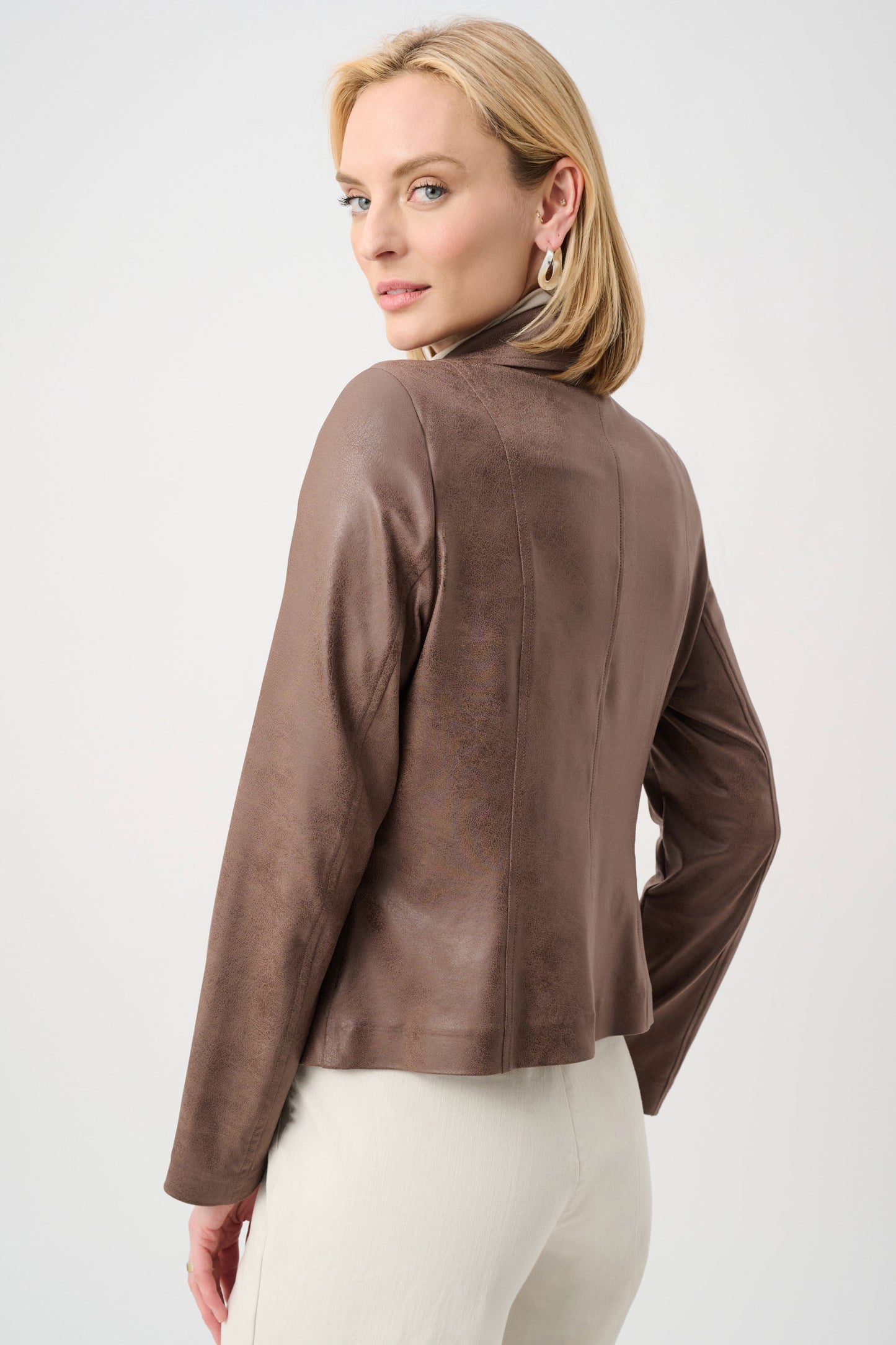 Foiled Knit Fitted Jacket. Style JR263908
