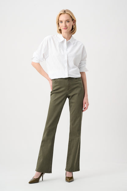 All-Over Rhinestone Detail Tencel Boxy Blouse. Style JR263922