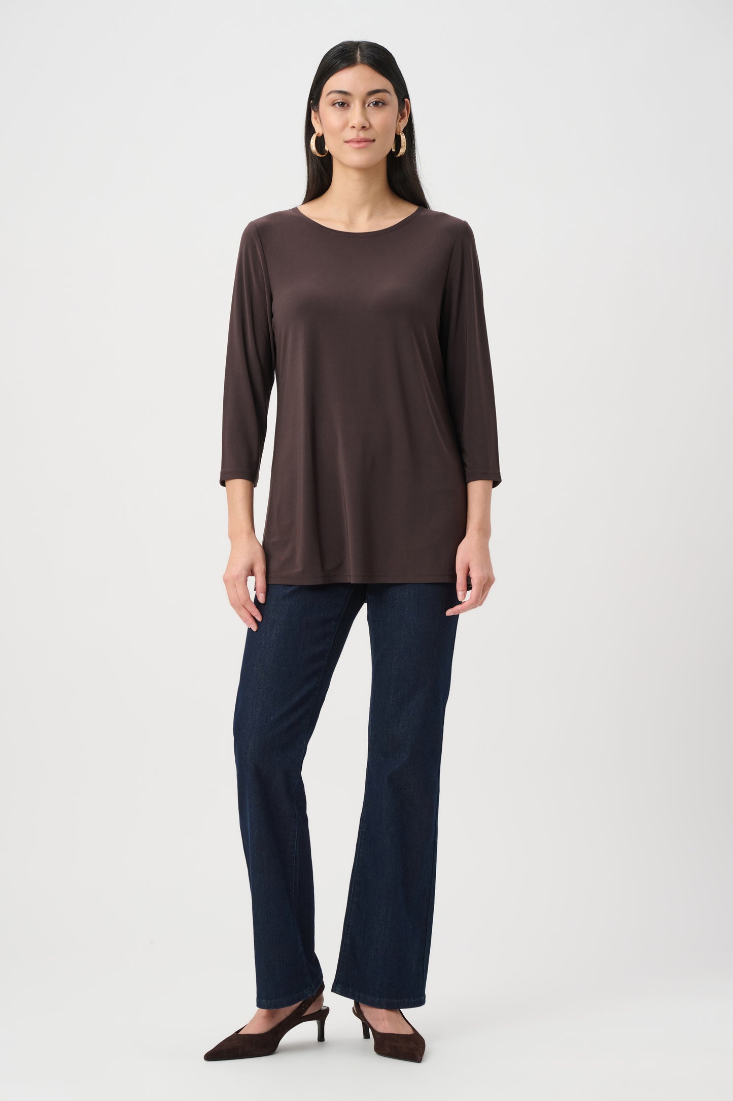 Silky Knit Straight Tunic. Style JR263926