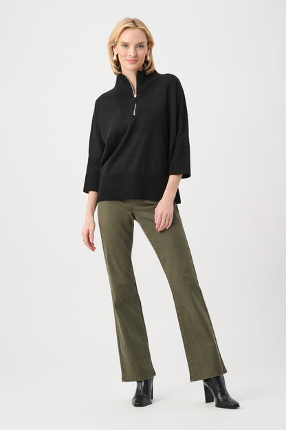 Brushed Viscose And Nylon Funnel-Neck Sweater. Style JR263937