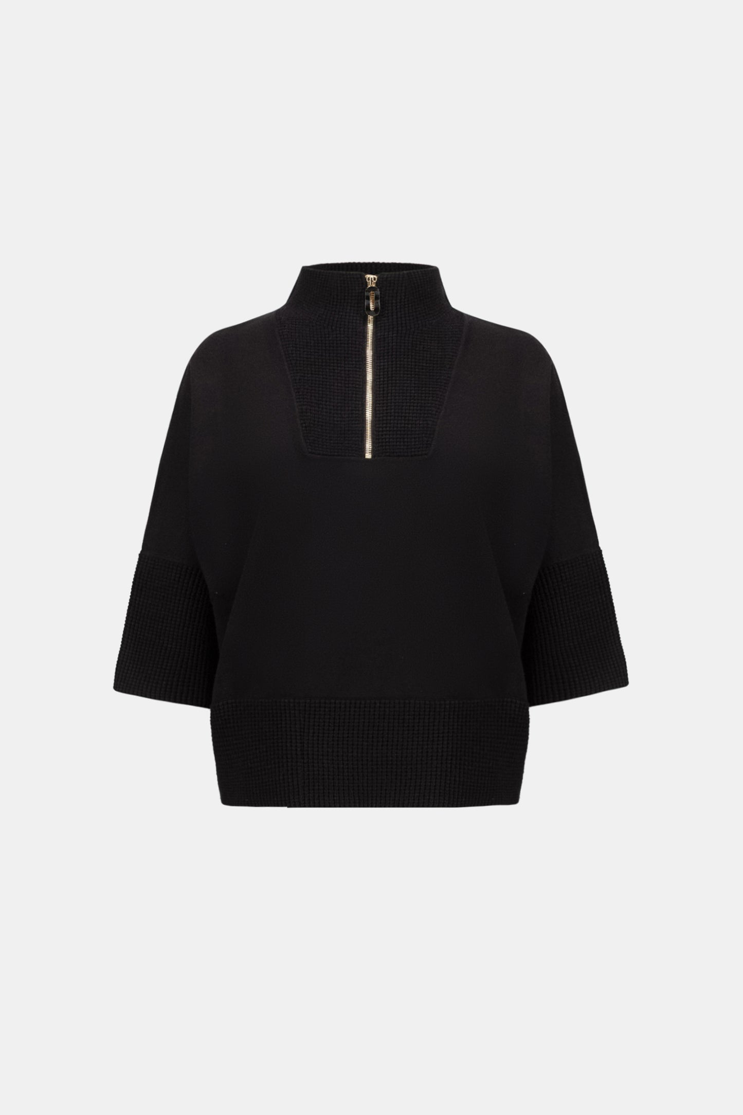 Brushed Viscose And Nylon Funnel-Neck Sweater. Style JR263937