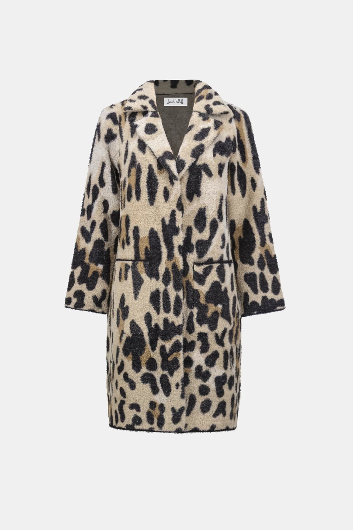 Feather Yarn Leopard Print Coat. Style JR263956