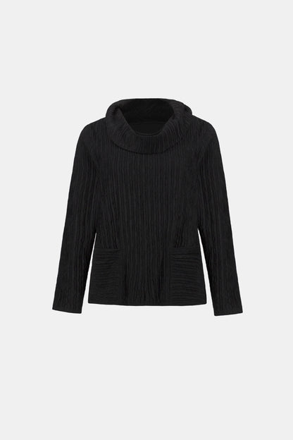 Ribbed Cowl Neck Long Sleeve Top. Style JR264019