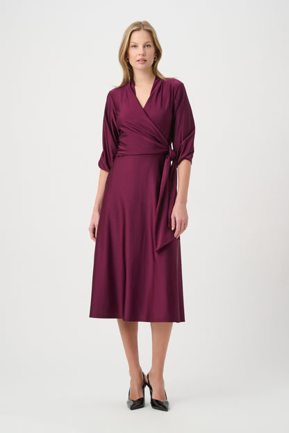 Flowy Wrap Style Midi Length Dress. Style JR264070