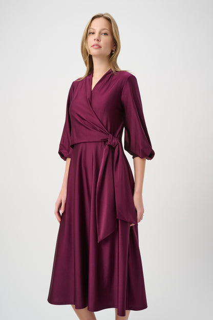 Flowy Wrap Style Midi Length Dress. Style JR264070