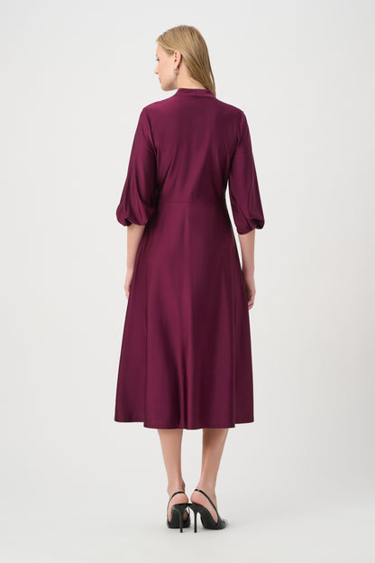 Flowy Wrap Style Midi Length Dress. Style JR264070