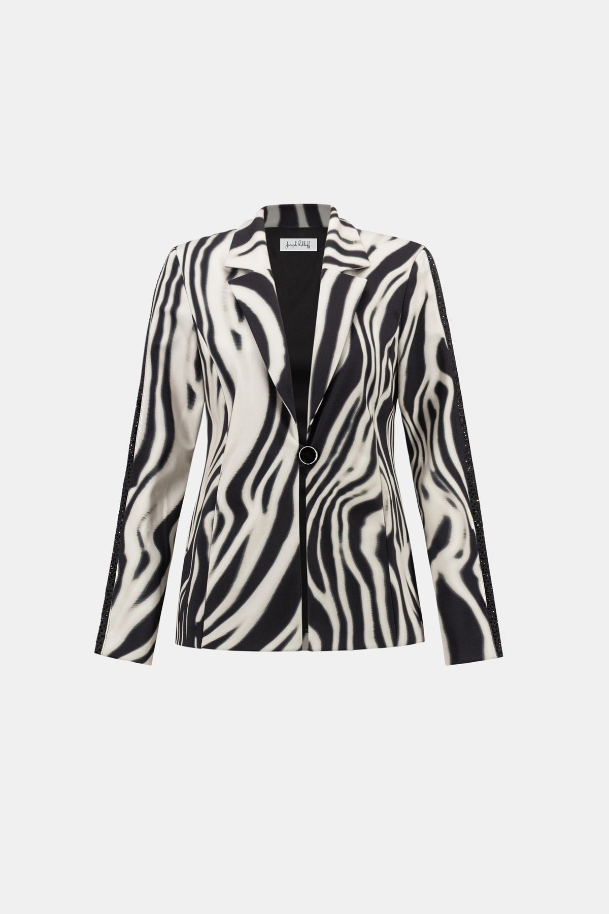 Animal Print Rhinestone Details Blazer. Style JR264129