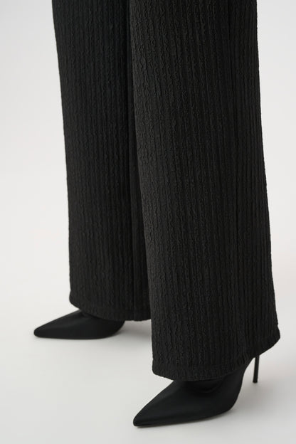 Textured Knit Wide-Leg Pants. Style JR264190