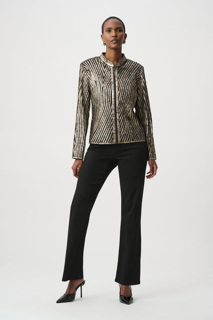 Metallic Soutache Fitted Jacket. Style JR264908