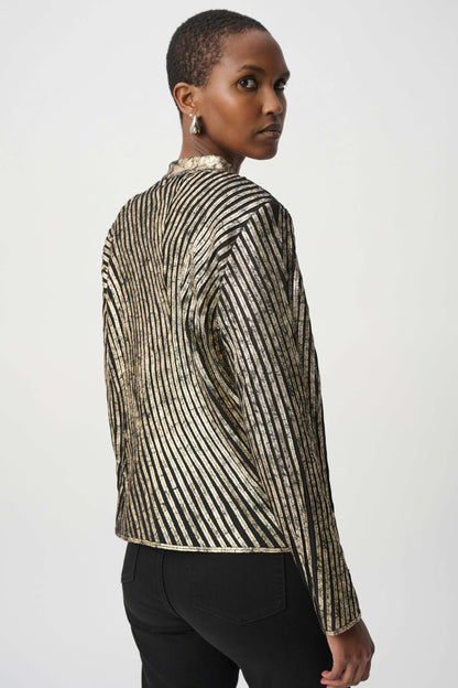Metallic Soutache Fitted Jacket. Style JR264908