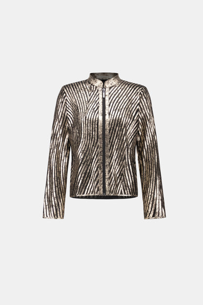 Metallic Soutache Fitted Jacket. Style JR264908