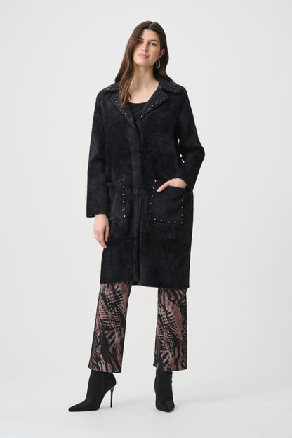 Stud Details Notch Lapel Collared Jacket. Style JR264921