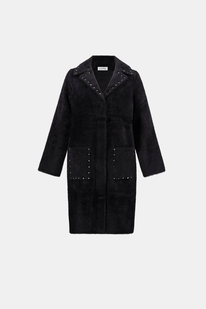Stud Details Notch Lapel Collared Jacket. Style JR264921