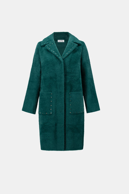 Stud Details Notch Lapel Collared Jacket. Style JR264921