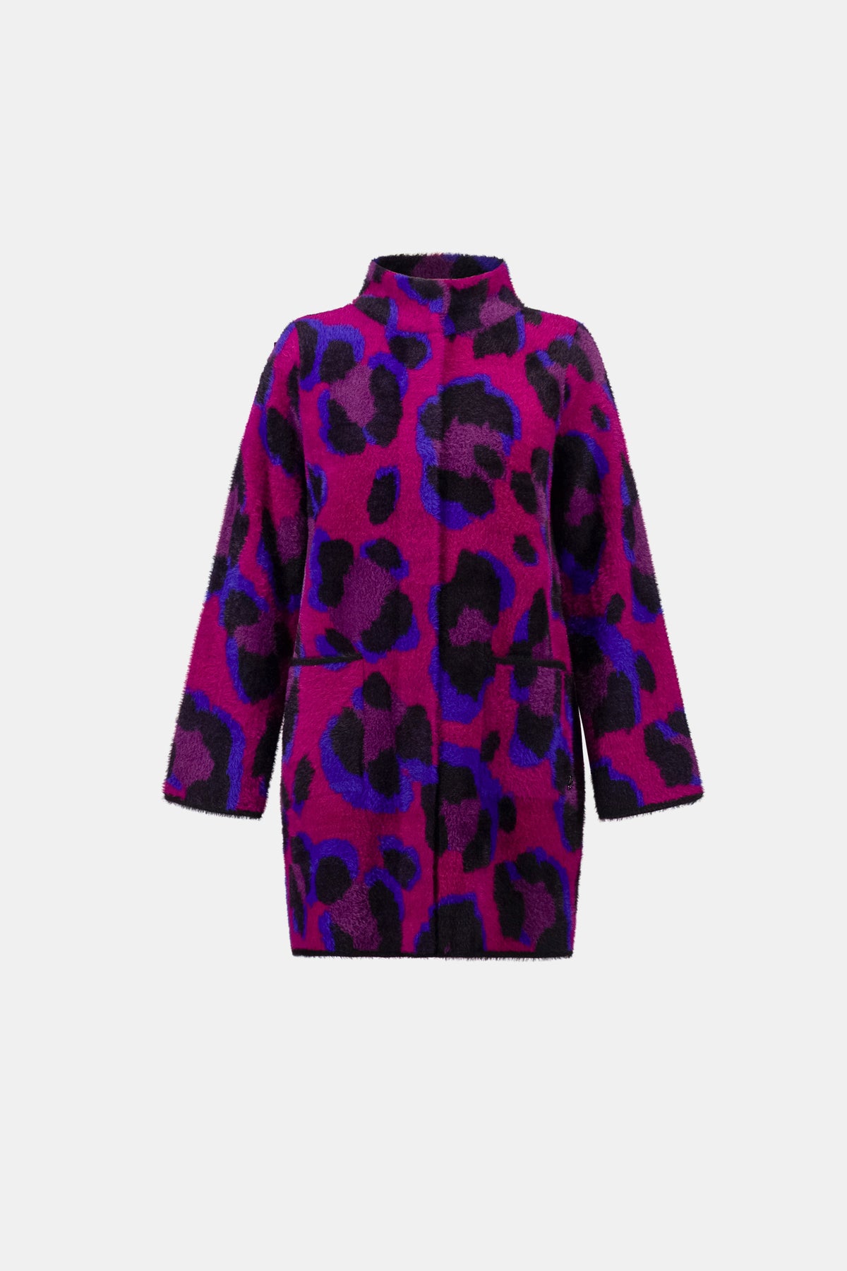 Fuzzy Animal Print Coat. Style JR264922