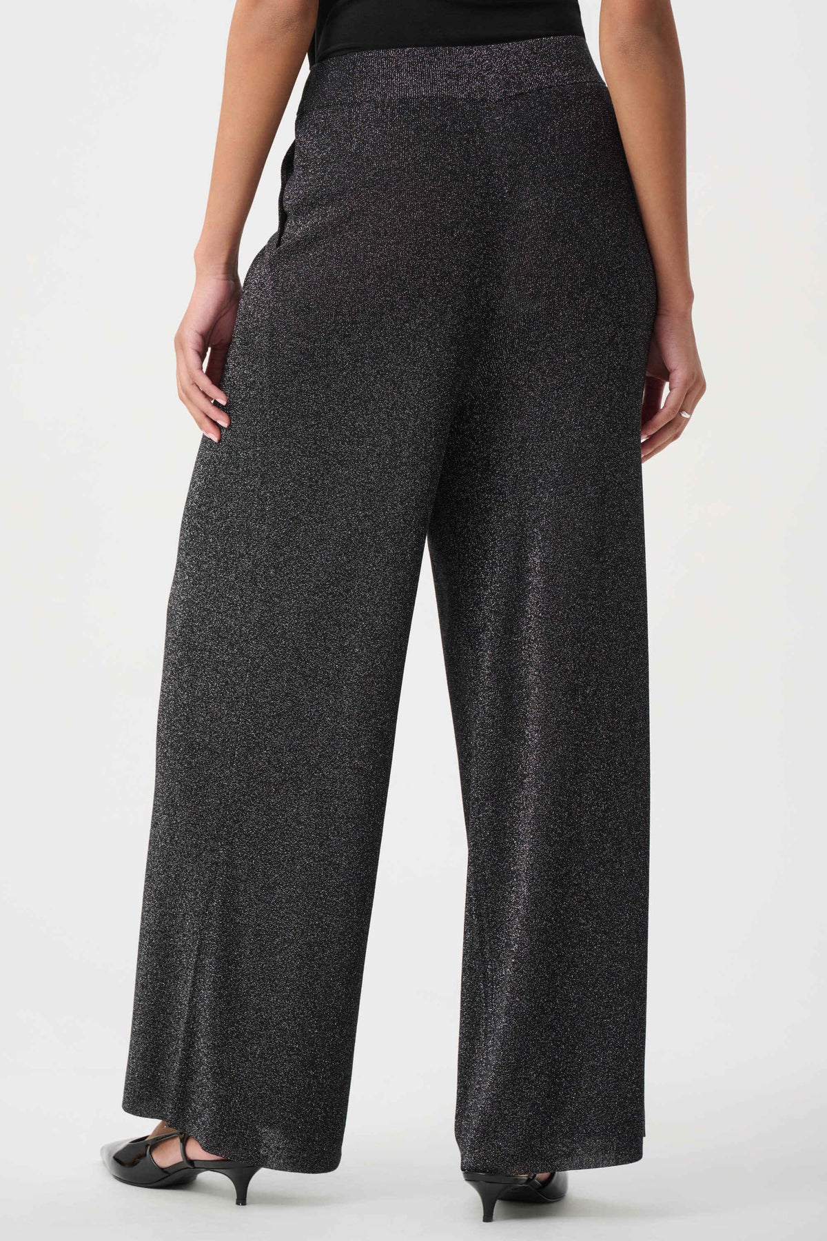 Lurex Shimmer Sweater Wide-Leg Pants. Style JR264942