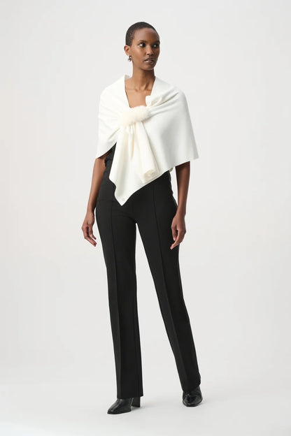 Draped Faux Fur Closure Cover-Up. Style JR264953