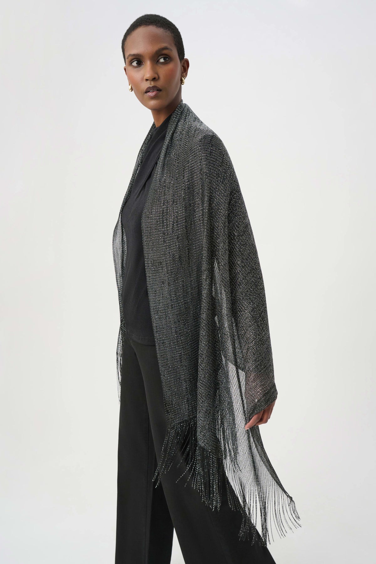 Metallic Fringe Scarf. Style JR264958