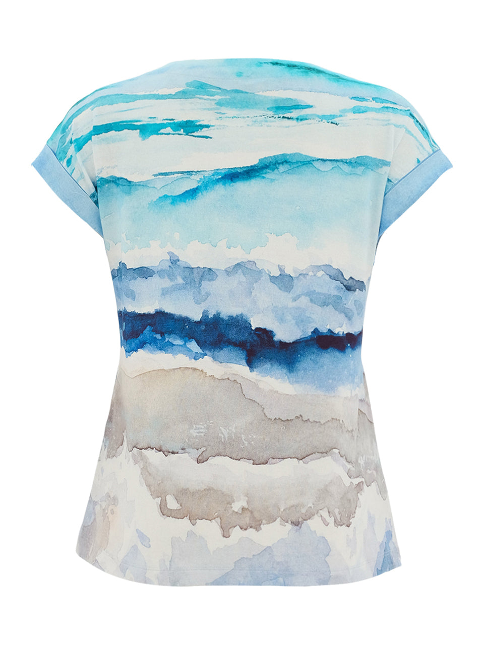 "Seascape 1" Artist Print Clear Rhinestone Embellishment Top. Style DOLC26611