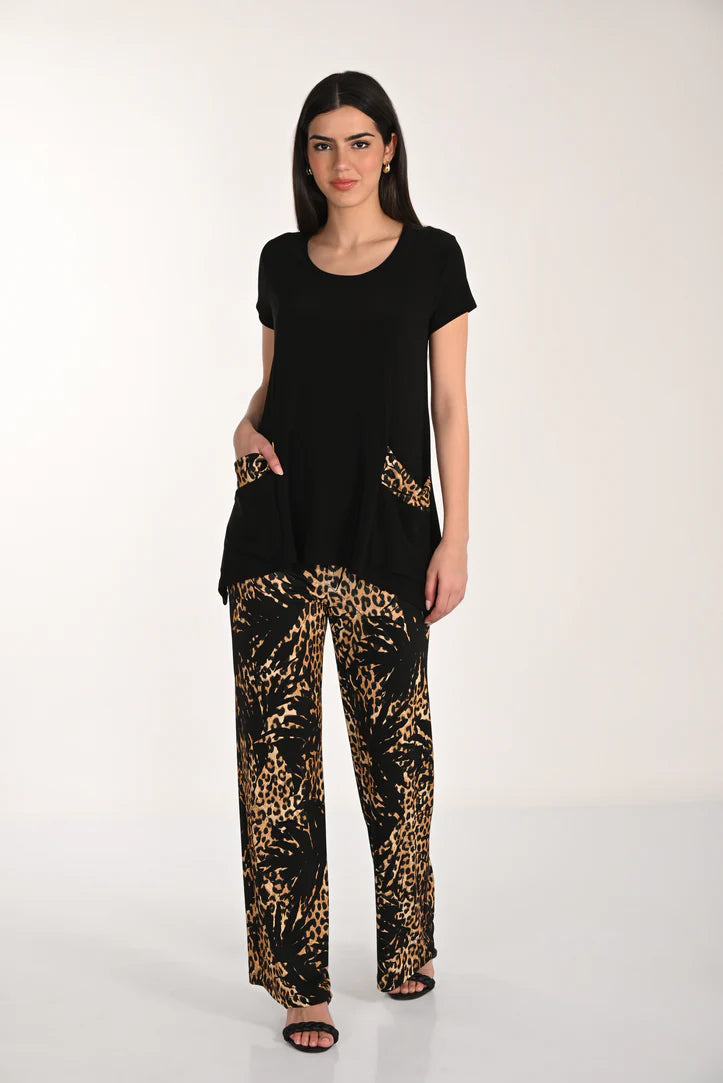 Leopard Print High Waisted Pant. Style FL266151
