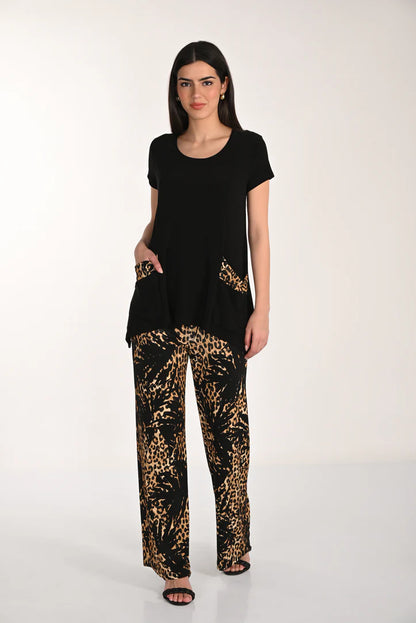 Leopard Print High Waisted Pant. Style FL266151