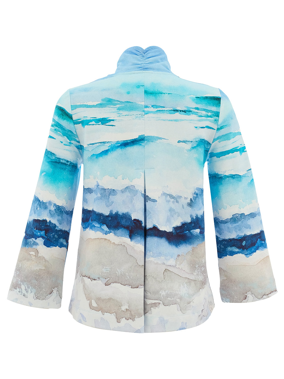 "Seascape" Artist Print Structured Dress Jacket. Style DOLC26616
