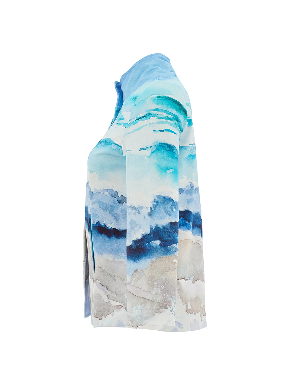 "Seascape" Artist Print Structured Dress Jacket. Style DOLC26616