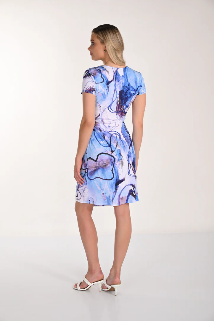 Cross-Over Wrap Style Midi Dress. Style FL266246