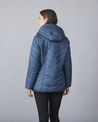 Removable Hood Quilted Outerwear. Style JUN2666