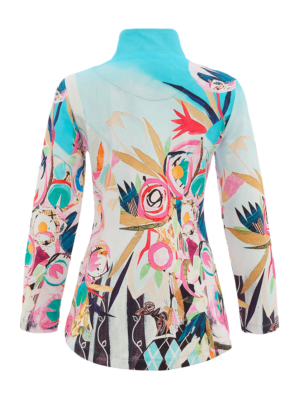 “Le Reve Eveille” Artist Print Zip Front Jacket. Style DOLC26667