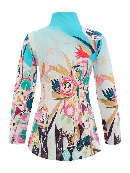 “Le Reve Eveille” Artist Print Zip Front Jacket. Style DOLC26667