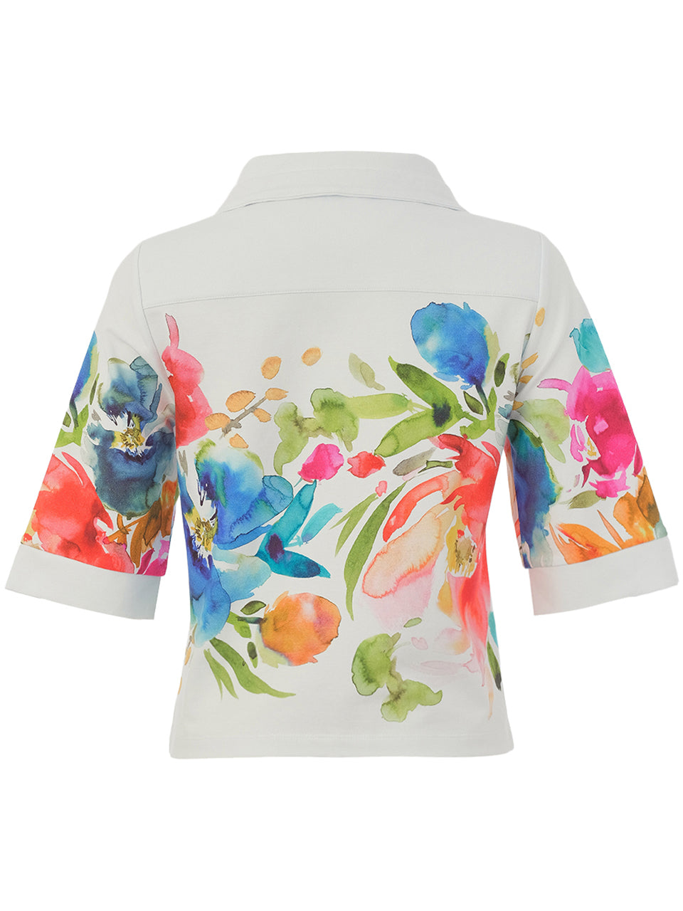 "Spring Delight" Artist Print Zip Up Sweater. Style DOLC26707