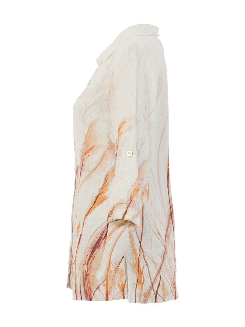 "Reeds By The Shore" Artist Print Button Up Top. Style DOLC26751