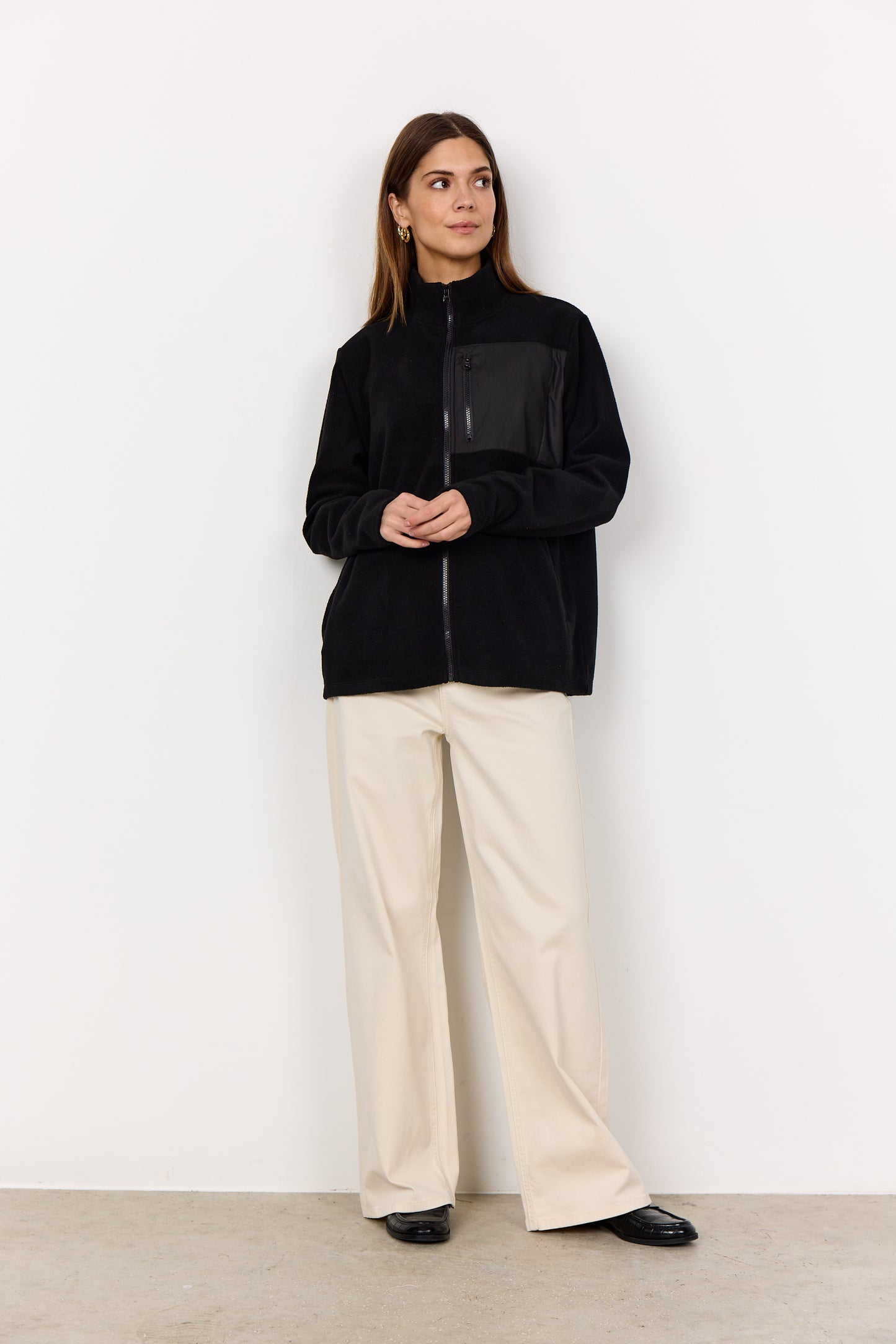 Zip Front Fleece Jacket. Style SOYA4PF26794