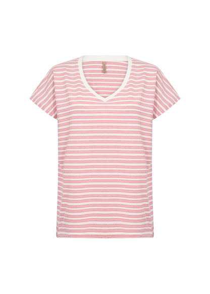 Cotton Lightweight Stripes Short Sleeve Top. Style SOYA27500