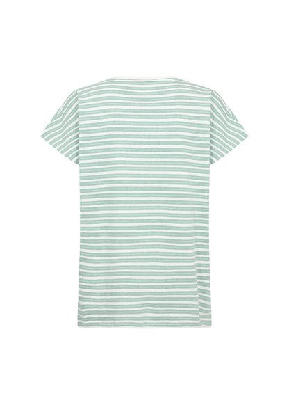 Cotton Lightweight Stripes Short Sleeve Top. Style SOYA27500
