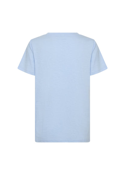 "Windsurfer" Blue Basic Cotton Short Sleeve Top. Style SOYA27508