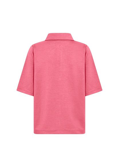 Short Sleeve 1/3 Zip Collared Top. Style SOYA27533