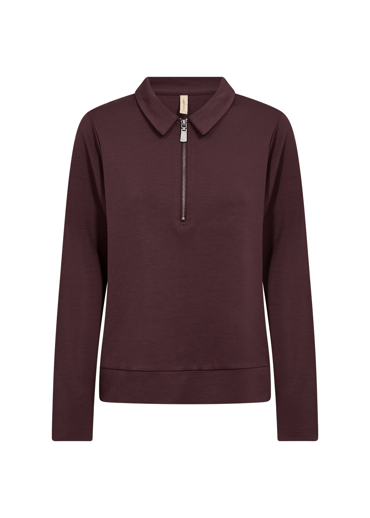 1/3 Zip Collared Long Sleeve Top. Style SOYA27764
