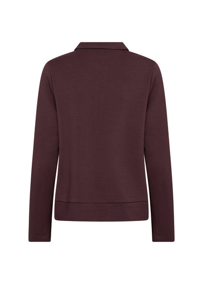 1/3 Zip Collared Long Sleeve Top. Style SOYA27764