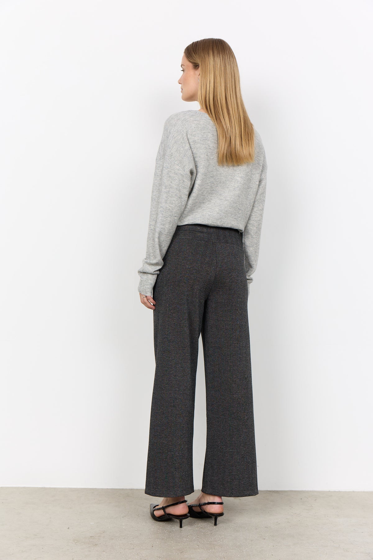 Tweed Wide Leg Pull-On Pant. Style SOYA27814