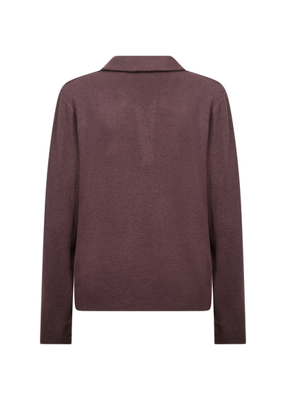Collar Soft & Stretchy Long Sleeve Top. Style SOYA27829