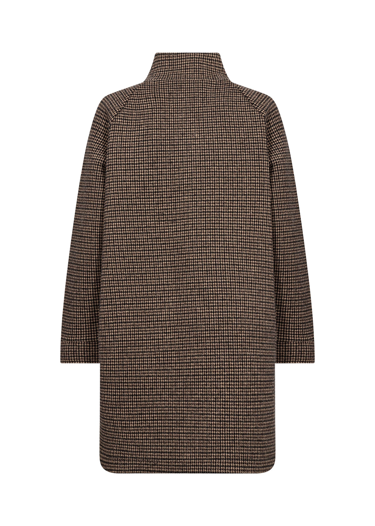 Houndstooth Button Front Mock Neck Jacket. Style SOYA27832
